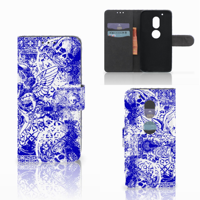 Telefoonhoesje met Naam Motorola Moto G4 Play Angel Skull Blauw - thumbnail