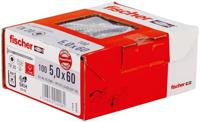 Fischer 657088 Houtschroef 5 mm 60 mm T-profiel RVS A2 100 stuk(s) - thumbnail