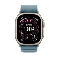 Apple Watch Ultra 3 GPS + Cellular - 49 mm - Natuurlijke titanium kast - Lichtblauwe Alpine Loop-band - Groot - thumbnail