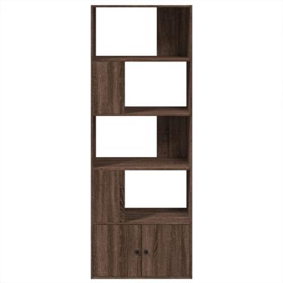 Boekenkast 70x36x189 cm bewerkt hout bruin eikenkleurig - thumbnail