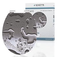 MDF High Gloss WC-bril GREY STEEL met soft-close lange levensduur: extreem onbreekbaar en krasbestendig comfort en functie: geruisloos sluiten dankzij de automatische valrem eenvoudig schoon te - thumbnail