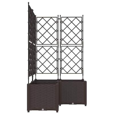 Tuin Bloempot 3 pcs Bruin 80 x 80 x 143 cm Staal