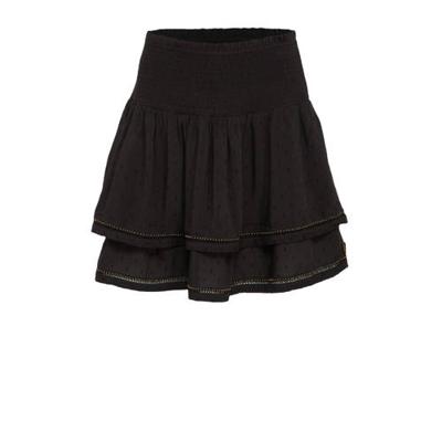 Ameera mini smocked skirt black