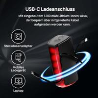 FISCHER FAHRRAD PLUS TWIN STOP Achterlicht LED Zwart - thumbnail
