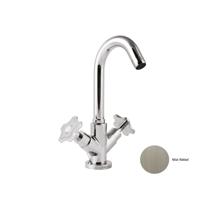 Wastafelkraan Sanimex Giulini Opbouw Tweegreeps Draaibare Uitloop Met Pop-Up Mat Nikkel - thumbnail