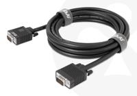 club3D CAC-1703 VGA-kabel VGA Aansluitkabel VGA-stekker 15-polig, VGA-stekker 15-polig 3.00 m Zwart Schroefbaar, Vergulde steekcontacten - thumbnail