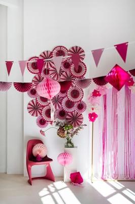 Feestgordijn Perfect Pink (2x1m)