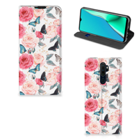 OPPO A5 (2020) | A9 (2020) Smart Cover Butterfly Roses - thumbnail