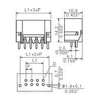 Weidmüller 1795280000 Male behuizing (board) B2L/S2L Totaal aantal polen: 22 Rastermaat: 3.50 mm Inhoud: 36 stuk(s)
