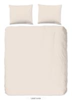 HIP Dekbedovertrek "uni dessin" - Zand - (200x200/220 cm) - Katoen Satijn - thumbnail