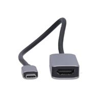 Nedis USB-C™ Adapter | USB 3.2 Gen 1 | USB-C™ Male | HDMI™ Output | 8K@60Hz | 0.20 m | Rond | Vernikkeld | PVC | Zwart | Doos - CCGB64660BK02 - thumbnail