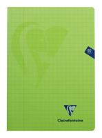 Clairefontaine schrift mimesys voor ft A4, 80 bladzijden, kaft in PP, geruit 10 mm, geassorteerde kleuren - thumbnail
