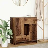 Dressoir met lades en deuren 70,5x34x74,5 cm oud hout - thumbnail