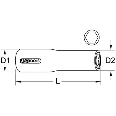 KS Tools 1171340 117.1340 Verwisselbare kop 16 mm