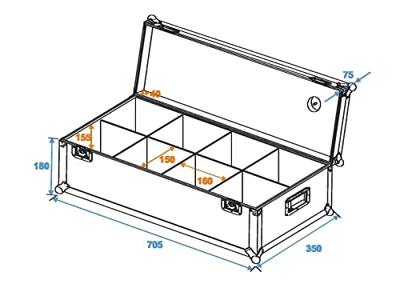 ROADINGER Flightcase 8x AKKU UP-4 ROADINGER Flightcase 8x AKKU UP-4