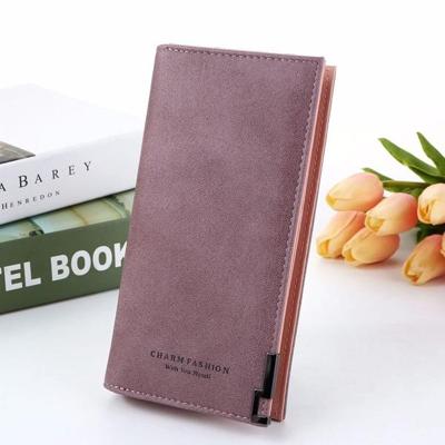 Lange portefeuille rits Coin Purse kaarten ID houder Clutch vrouw portemonnee (paars)