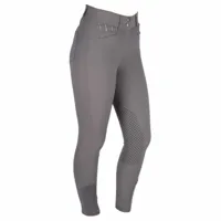 Mondoni Crystal high waist KG rijbroek grijs maat:34 - thumbnail
