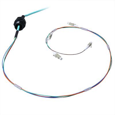 ACT 80 meter Multimode 50/125 OM3 indoor/outdoor kabel 4 voudig met LC connectoren