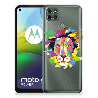Motorola Moto G9 Power Telefoonhoesje met Naam Lion Color Motorola Moto G9 Power Telefoonhoesje met Naam Lion Color