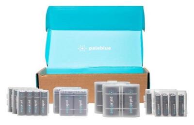 Pale Blue Sustainability Kit 8xAA/8xAAA Inc. USB to 4x Micro-USB charging cable