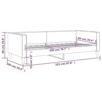 Slaapbank 90x200 cm stof zwart - thumbnail
