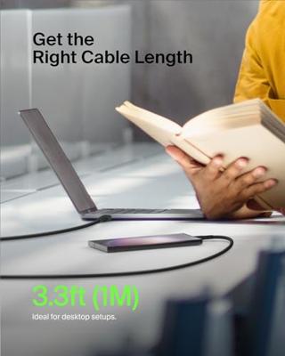 Kabel USB A naar USB-C Belkin CAB001bt1MBK Zwart 1 m - thumbnail