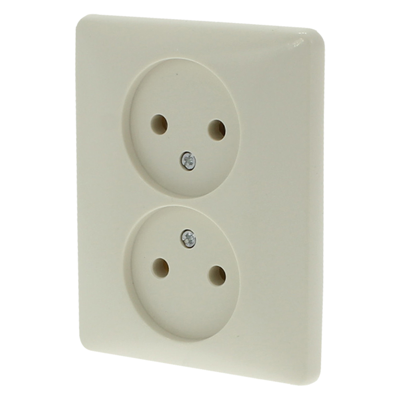 Peha Standard Contactdoos | Inbouw | 2-voudig | Crème - 66.010.49