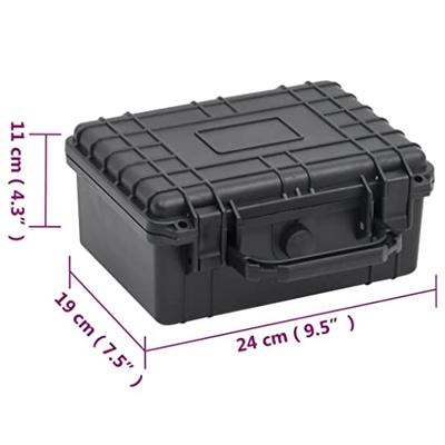 Flightcase draagbaar 24x19x11 cm PP zwart