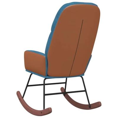 Schommelstoel fluweel blauw