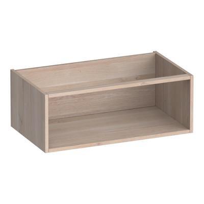 Brauer Flourish - Bijkast - 80 cm - met 1 Opbergvak - Lamellen Eiken Wit