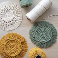 Vaessen Creative • macramé touw 3mmx100m okergeel - thumbnail