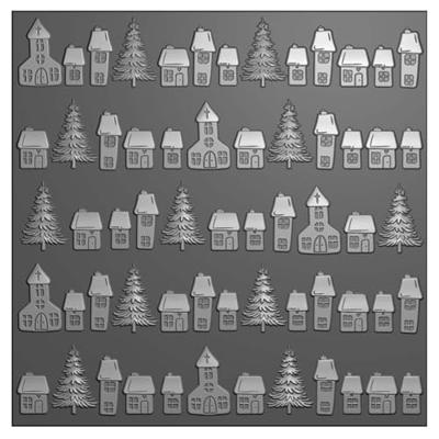Vaessen Creative • 3d embossing folder kerstdorp 15x15cm