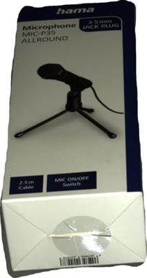 Statief PC-microfoon Hama Zendmethode:Kabelgebonden Incl. standaard