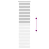 Zebra rolgordijn 60x200 cm stofbreedte 55,9 cm lichtgrijs - thumbnail