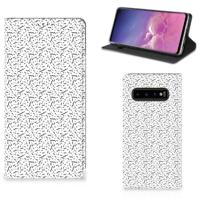 Samsung Galaxy S10 | Hoesje met Magneet | Stripes Dots - thumbnail