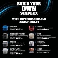 Halder SIMPLEX-Plusbox Starterkit Alu 3113s004 Kunststof hamer Zacht, Middelhard 1430 g 155 mm 1 stuk(s) - thumbnail