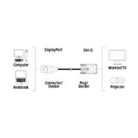 Hama Adapterkabel (DisplayPort-stekker naar DVI-stekker), 1,80 m - thumbnail