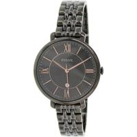 Fossil Dames Jacqueline ES3614 Zwart roestvrijstalen quartzhorloge - thumbnail