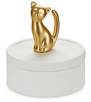 Porseleinen juwelendoosje - Kat - thumbnail