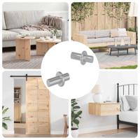 Plankhaak Effen 2 pcs Zilver 8,6 x 8,6 x 14,6 mm Staal - thumbnail