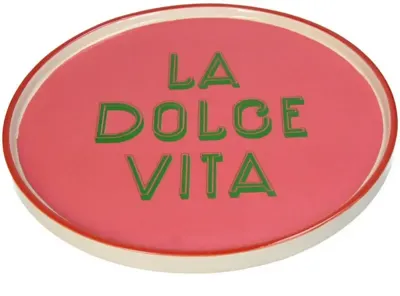 Kersten schaal aardewerk la dolce vita 25.5x1.5cm roze