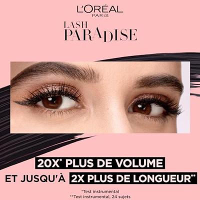 L’Oréal Paris Lash Paradise Mascara - 02 Intense Black - Extra Zwarte volume mascara met castorolie en rozenolie - 6,4 ml. (Paradise Extatic Mascara)