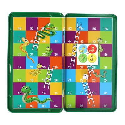 Intro Magnetische reisspel in blik slang & ladders