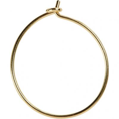 Creativ Company Oorbel, d 20 mm, verguld, 8 stuk/ 1 doos