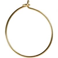 Creativ Company Oorbel, d 20 mm, verguld, 8 stuk/ 1 doos - thumbnail