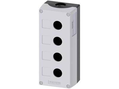 Siemens 3SU1804-0AA00-0AB1 3SU18040AA000AB1 Lege behuizing 4 inbouwplaatsen (l x b x h) 194 x 85 x 64 mm Zonder markering Grijs 1 stuk(s)