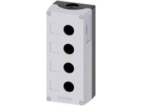 Siemens 3SU18040AA000AB1 Behuizing voor opdrachtapparaten, 22 mm, rond, kunststof, grijs, 4 commandos 1 stuk(s) - thumbnail