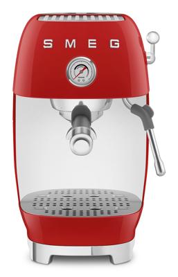 SMEG ECF03RDEU 50's Style Handmatige Espressomachine - Rood