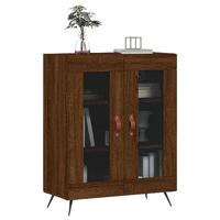 Dressoir 69,5x34x90 cm bewerkt hout bruineikenkleurig - thumbnail