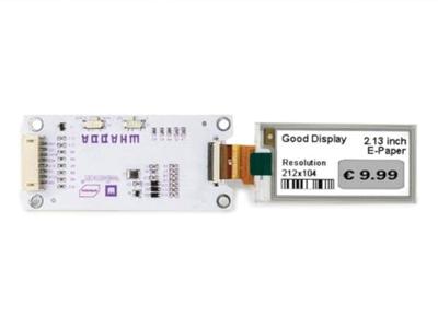 Whadda WPM466 2,13-inch E-inkten-displaymodule - zwart/wit - thumbnail